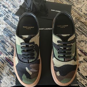 NWT - Saint Laurent Camouflage Sneakers - 37.5